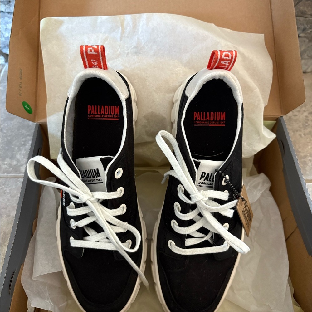 Palladium Monochrome Lace-Up Sneakers